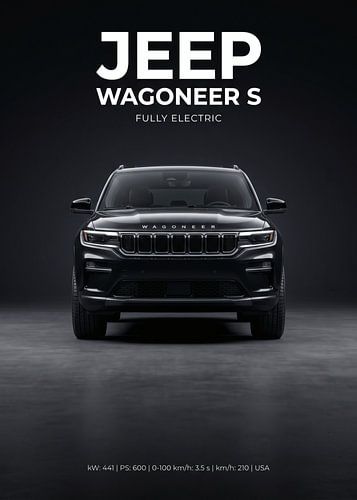 Jeep Wagoneer S – vollelektrischer SUV, Frontansicht, Studioaufnahme