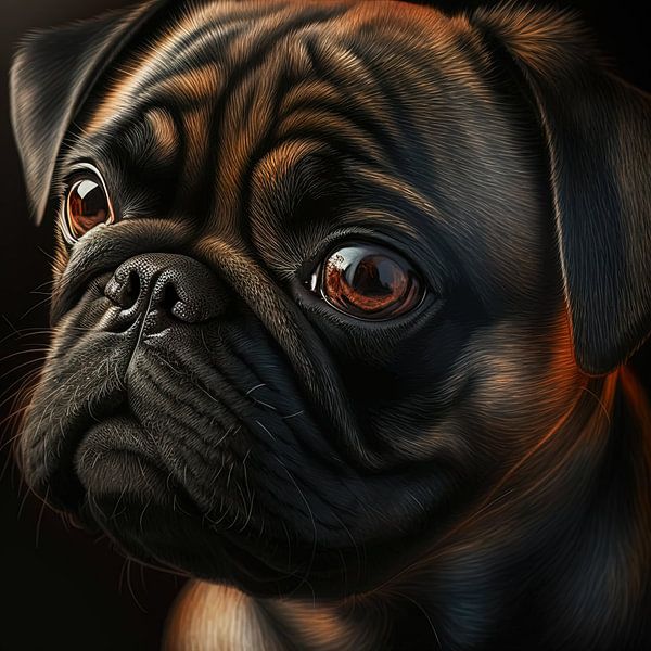 Dog breeds - Pug by Hans-Jürgen Flaswinkel