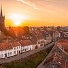 Drone panorama of sunrise at Elsloo's old town centre by John Kreukniet