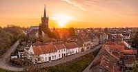Drone panorama of sunrise at Elsloo's old town centre by John Kreukniet thumbnail