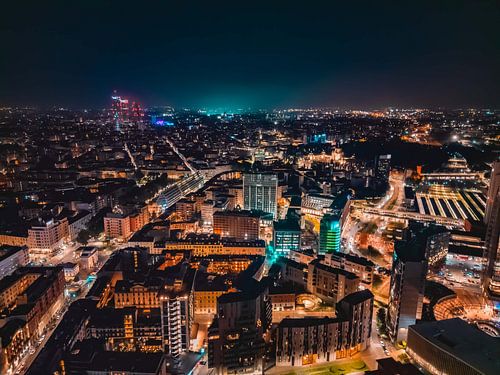 L'horizon de la ville la nuit