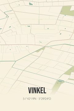 Vintage landkaart van Vinkel (Noord-Brabant) van Rezona