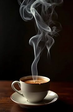drinking coffee or cappuccino