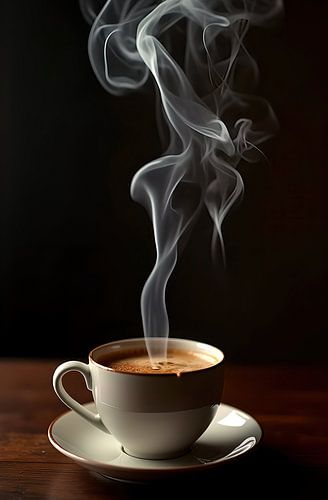 drinking coffee or cappuccino