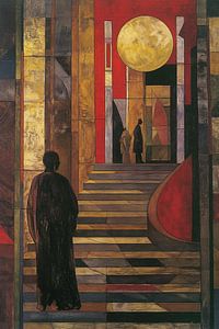 Janustor in der Abenddämmerung