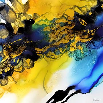 painting van alcohol ink en acryl van Gelissen Artworks