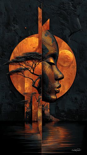 afrikaans-zwart-goud-oranje