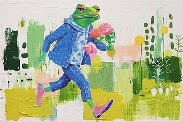Flashy Frog Love by Gisela- Art for You