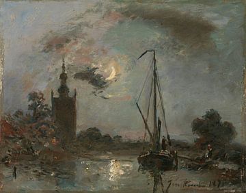 Overschie par moonshine, Johan Barthold Jongkind