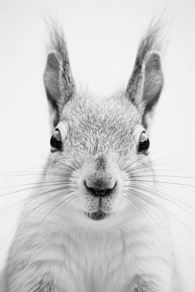 Squirrels - black and white photography for nature lovers by Poster Art Shop