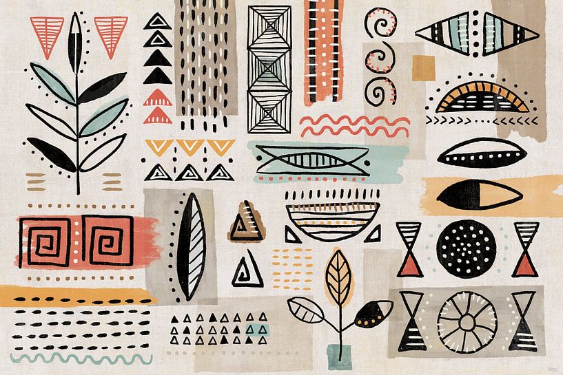 Tribal Tones I, Veronique Charron by Wild Apple
