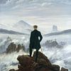 Der Wanderer über dem Nebelmeer, Caspar David Friedrichvon Meesterlijcke Meesters