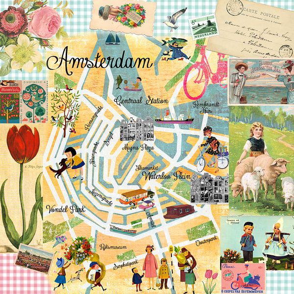 Amsterdam Collage von Green Nest