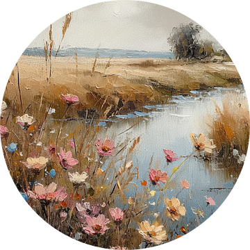 Landschap met bloemen in de lente van Studio Allee