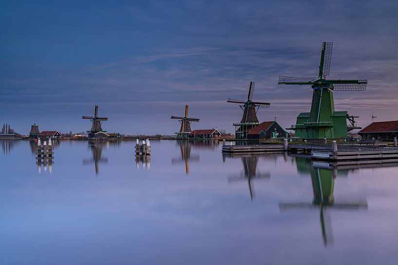 Mills at the Zaanse Schans by Frank Smit Fotografie