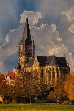 Church, Sunset, Thorn. Limburg, The Netherlands sur Maarten Kost