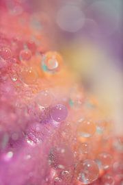 Pastelkleurige lijnen met druppels van Marjolijn van den Berg