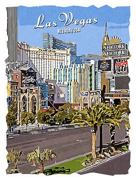 Las Vegas sur Printed Artings