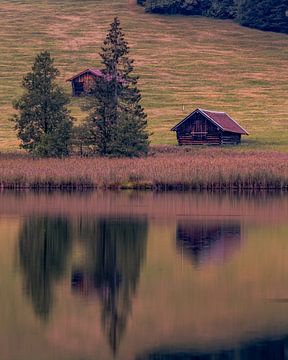 Tradition au bord du lac : chalets d'alpage au lac Geroldsee