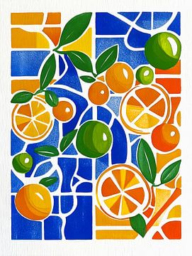 Colourful fruit pieces