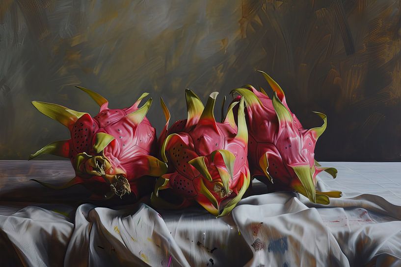 Painting Dragon Fruit by Eye catching paintings
