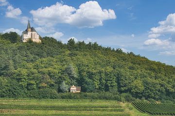Uitzicht op de Sankt-Anna-kapel bij Burrweiler,Pfalz van Peter Eckert