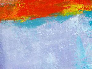 Feuer im Himmel abstraktes Acrylgemälde