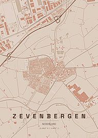 Stadtplan von Zevenbergen von Stef van Campen