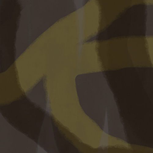 Moderne abstracte kunst. Vormen en lijnen in mosterd en terra