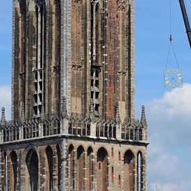 Verwijdering wijzerplaten Domtoren in Utrecht