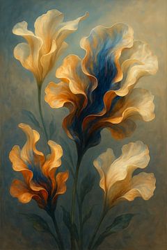 Dans van Licht – Abstracte Bloemen in Olieverfstijl van But First Framing