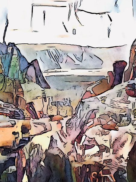Tenerife mountains #3 by zam art