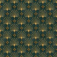 Elegant Art Deco Pattern Gold Green