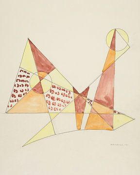 Abstractie op basis van zeilen, III (1921) van David Kakabadze van Peter Balan