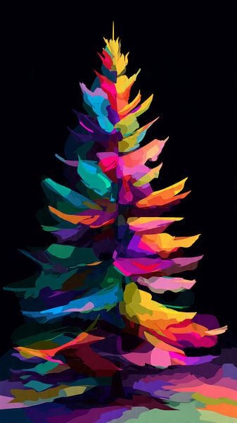 abstrakter weihnachtsbaum von hisam colours