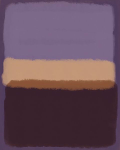 Modern abstract art in violet, terra and purple by Dina Dankers