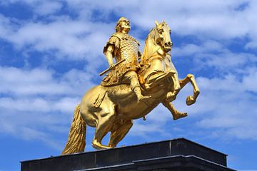 "Golden Horseman" statue in Dresden
