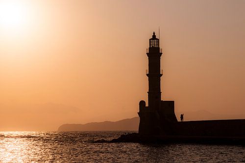 Zonsondergang in Chania