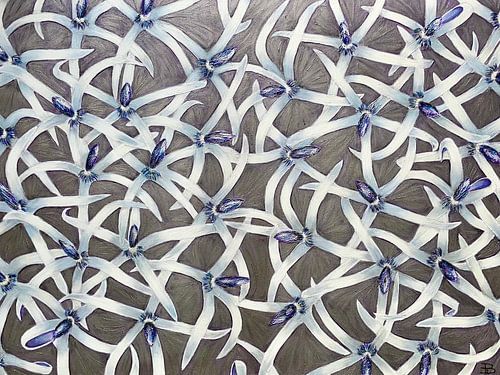 Bloemenveld zilvergrijs lila