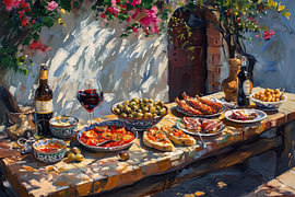 Spanische Tapas im mediterranen Innenhof von Erika Kaisersot