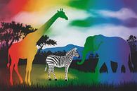 Kleurrijke silhouetten van dieren van Art & Soul Creations thumbnail