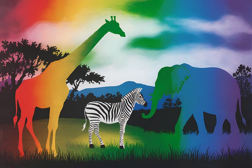 Kleurrijke silhouetten van dieren van Art & Soul Creations