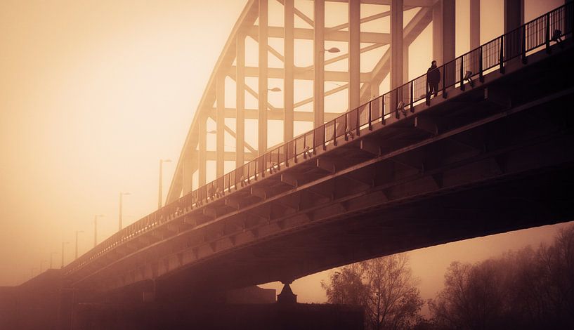 Pont John Frost, Arnhem, coucher de soleil par Paul Hemmen
