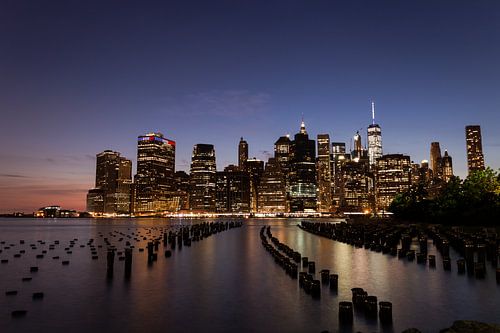 New York City skyline at night