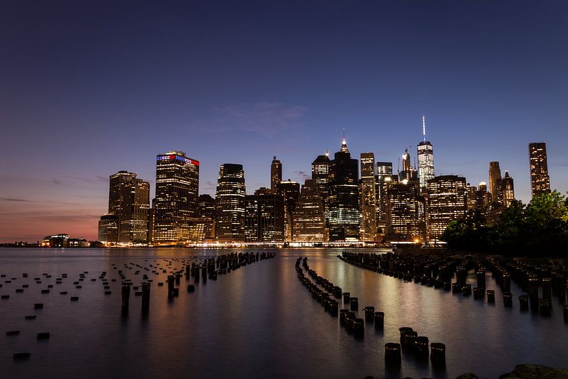 New York City skyline at night by Mark Wijsman