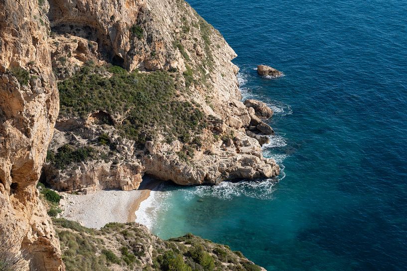 Remote bay on the Mediterranean coast by Adriana Mueller