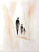 Parent with two children