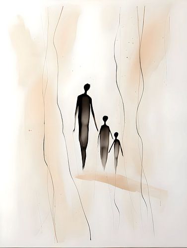 Ouder met twee kindjes