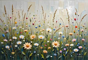 Harmonie van wilde bloemen van Abdelaziz Elachaary