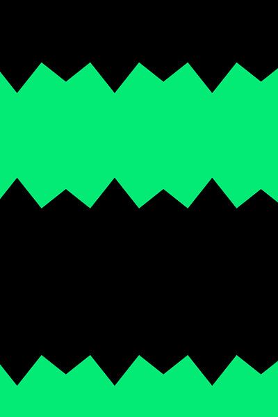 Modern minimalist digital artwork in green and black by Ans Houben